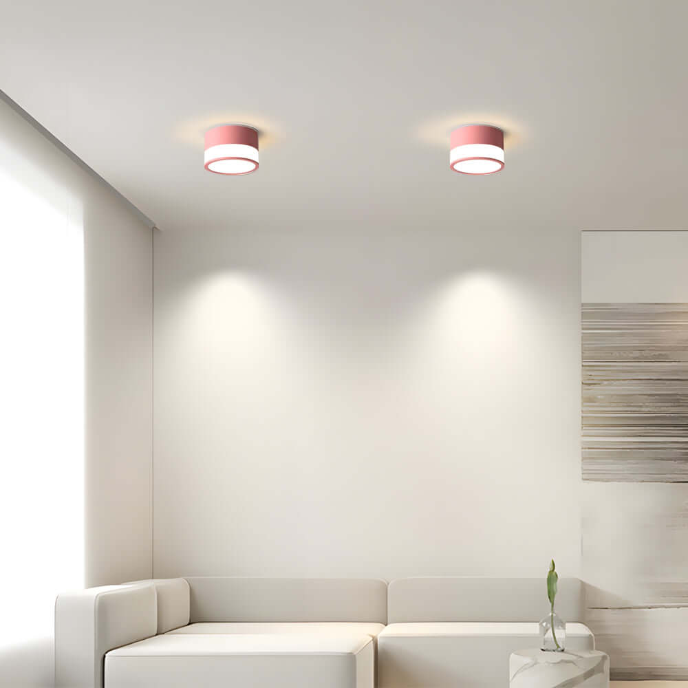 Modern Round Ceiling Light – Flush Mount Disc for Hallways