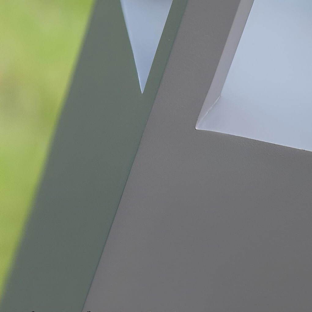 Modern Aluminum LED Bollard Light – 4-Beam for Pathways