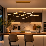 Wave LED Pendant Light Modern Linear Kitchen and Living Room Chandelier