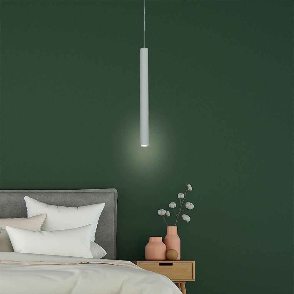 Slim Cylinder Pendant Light – Aluminium for Kitchens